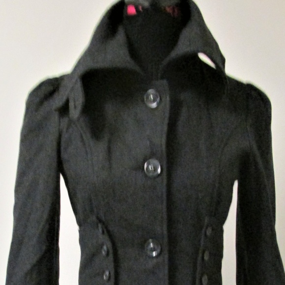 hazel Jackets & Blazers - Hazel Women's Full Button Coat peacoat